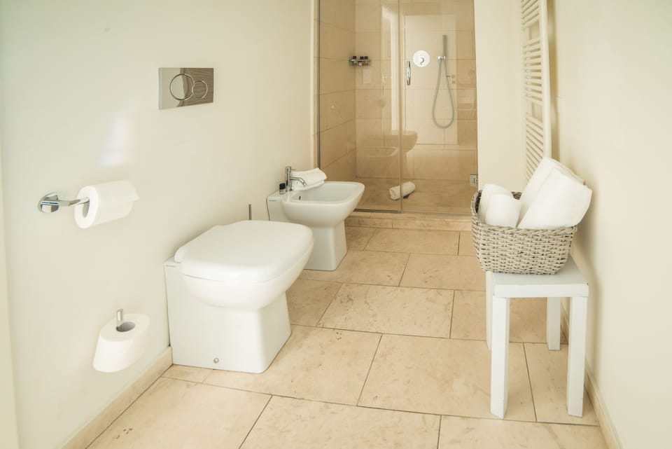 Junior Room, City View | Bathroom | Shower, rainfall showerhead, free toiletries, hair dryer
