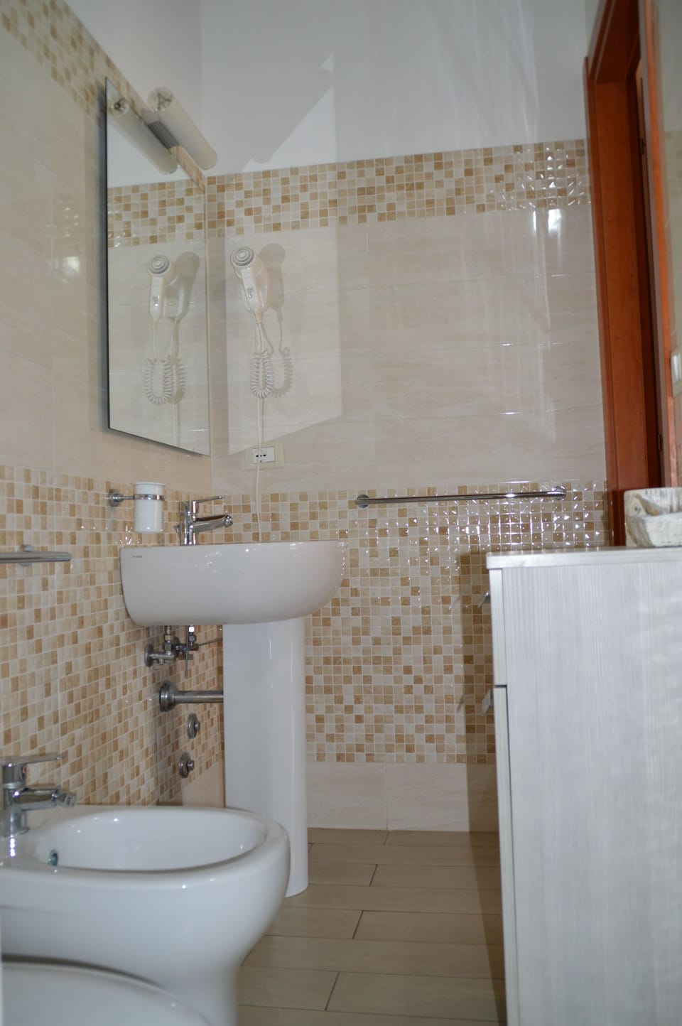 Superior Quadruple Room (Balata) | Bathroom | Shower, hair dryer, slippers, bidet