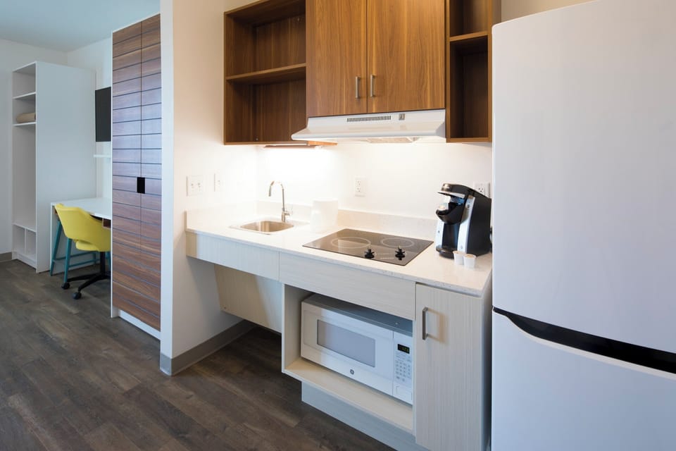 Studio Suite, 2 Queen Beds, Accessible Bathtub, Non Smoking (Kitchen) | Desk, blackout drapes, iron/ironing board, free WiFi