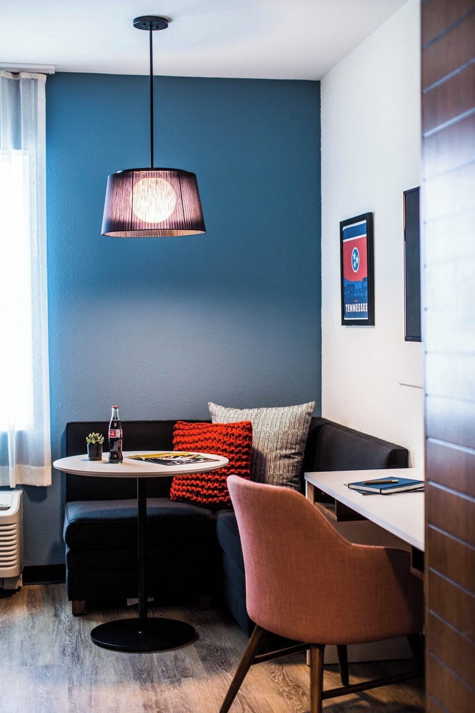 Desk, blackout drapes, iron/ironing board, free WiFi