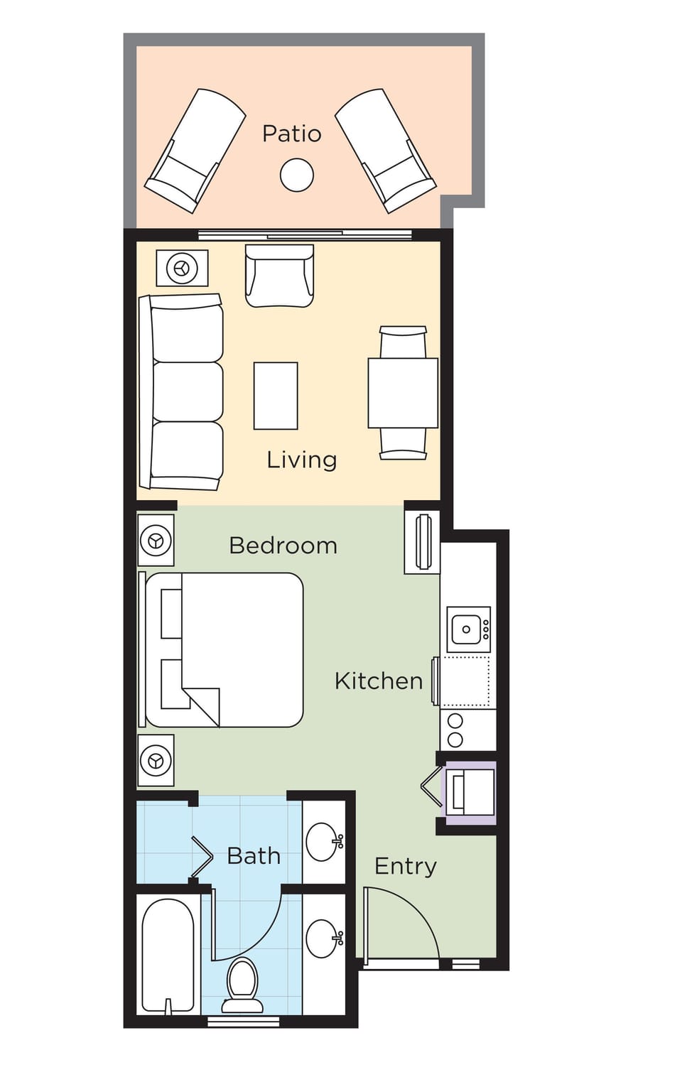 Condo, 1 Bedroom, Kitchen | Hypo-allergenic bedding, pillowtop beds, in-room safe, blackout drapes
