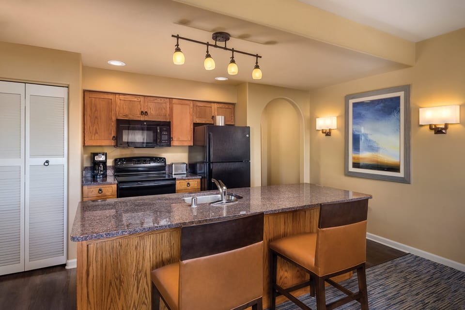 Condo, 1 Bedroom, Kitchen | Private kitchen | Microwave, stovetop, dishwasher, coffee/tea maker