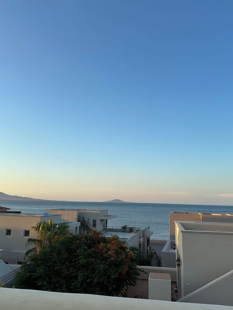 View of the ocean and islands from the third-story tower.