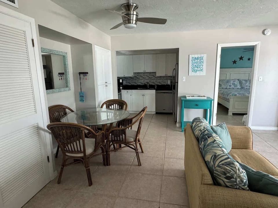 Enjoy family time in the open living room, dining area and fully-stocked kitchen