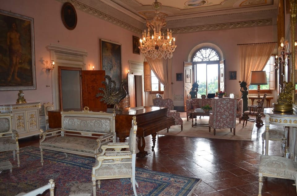 French-empire style drawing room