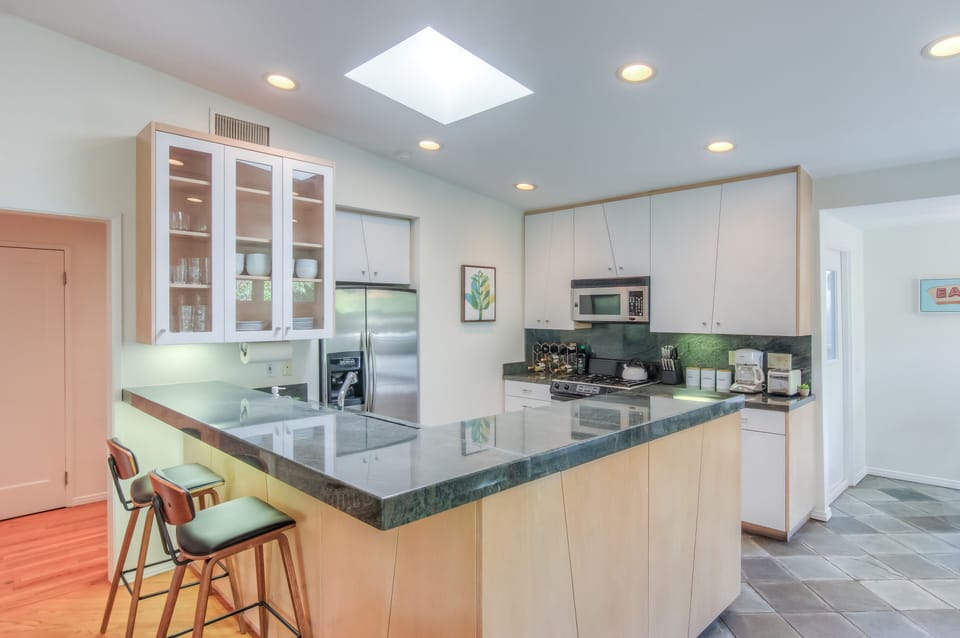 Our kitchen is fuly stocked with everything you need!
