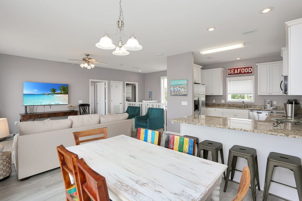 Dining Area, Kitchen & Living Room