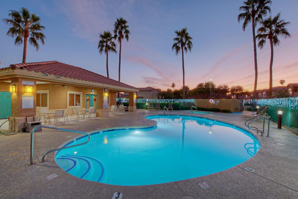 Walk to heated community pool and spa for year-round refreshing dips.