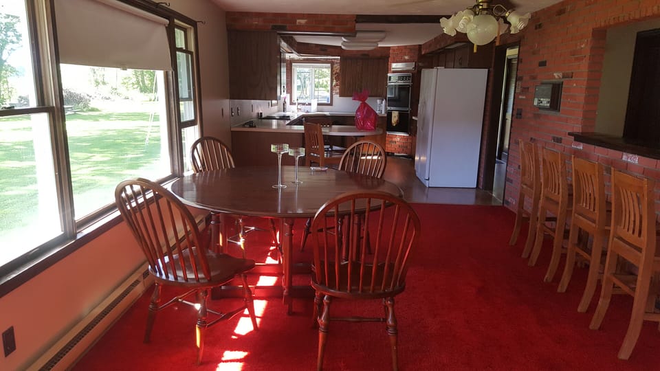 Lots of room for entertaining.   All rooms have view of the water.