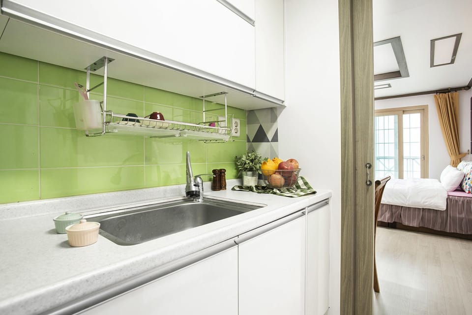 Standard Single Room, 1 Bedroom, Terrace, Ocean View | Private kitchenette | Full-size fridge, microwave, stovetop, electric kettle