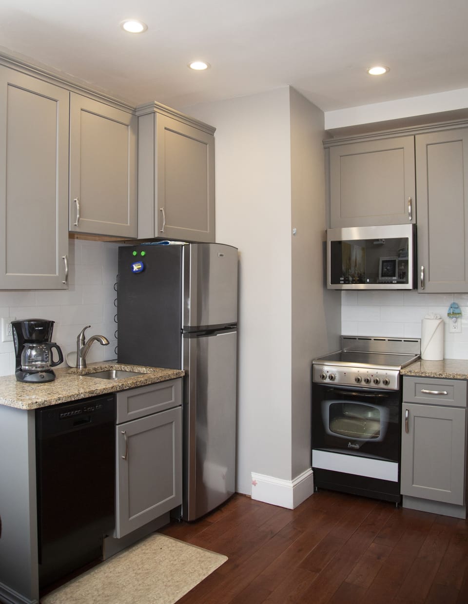 Modern, updated kitchen at the Rose Suite with all essentials