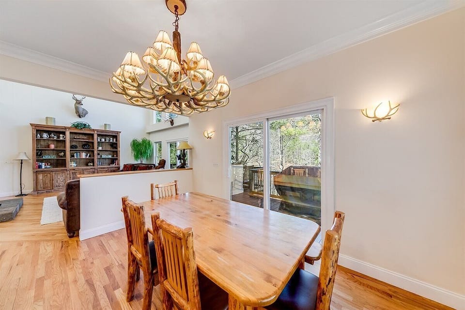 Lodge style dining table