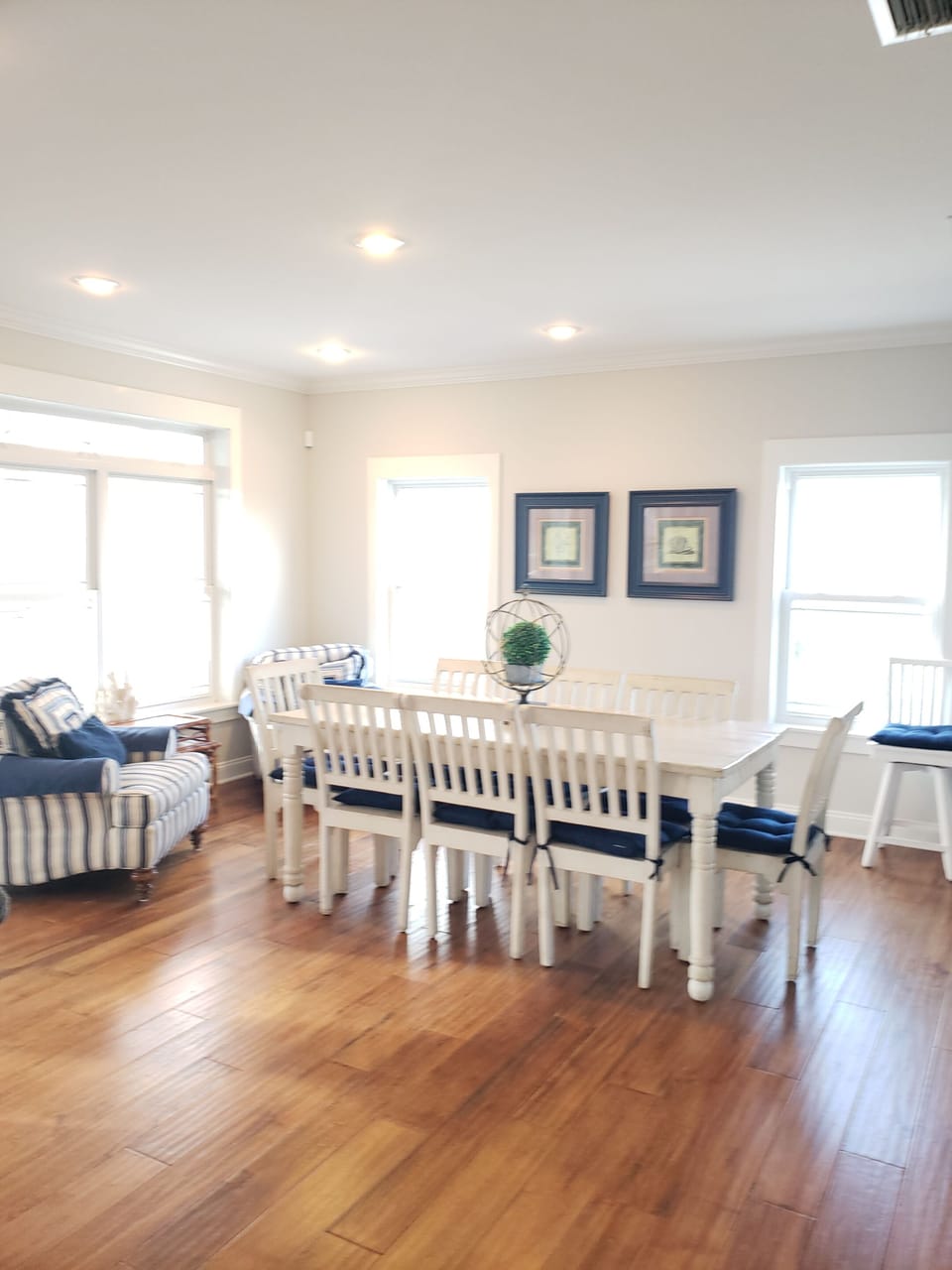 Dining table with seating for 8 people