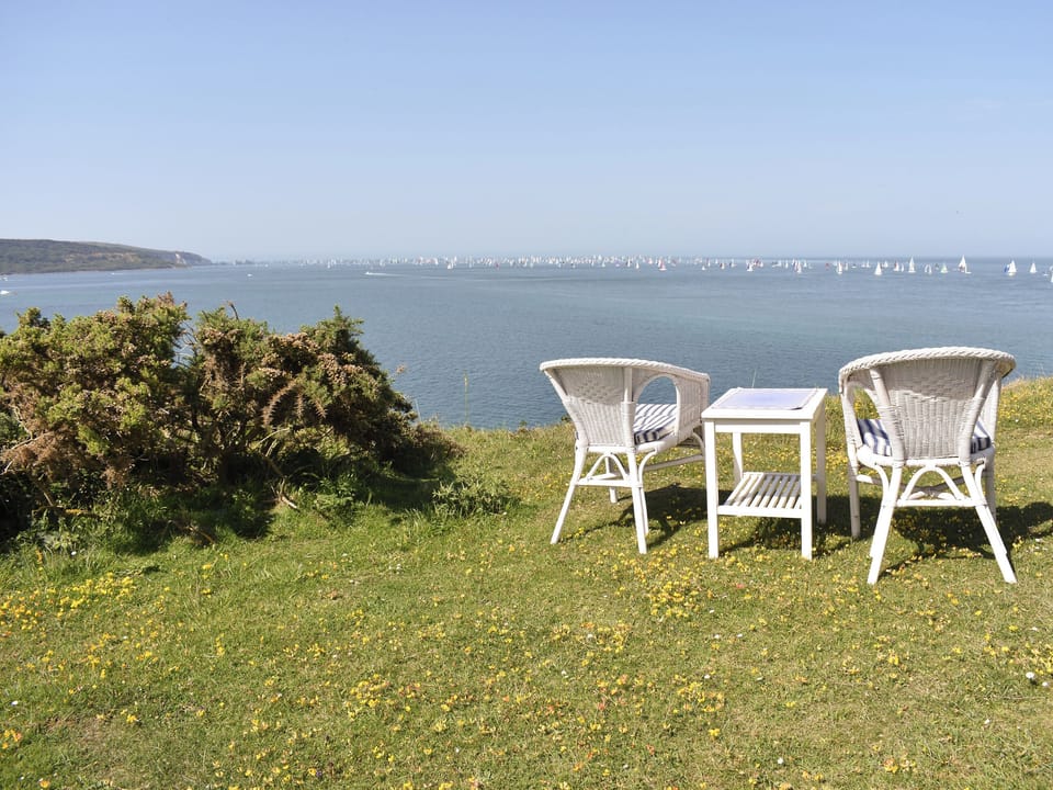 Outdoor furniture overlooking the Solent | Needles and Winds, Freshwater