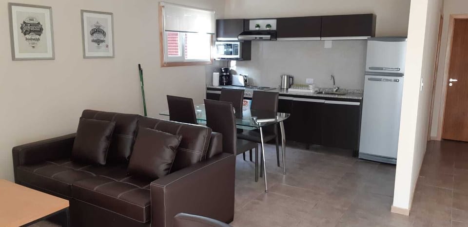 Apartment | Private kitchen | Fridge, microwave, oven, stovetop