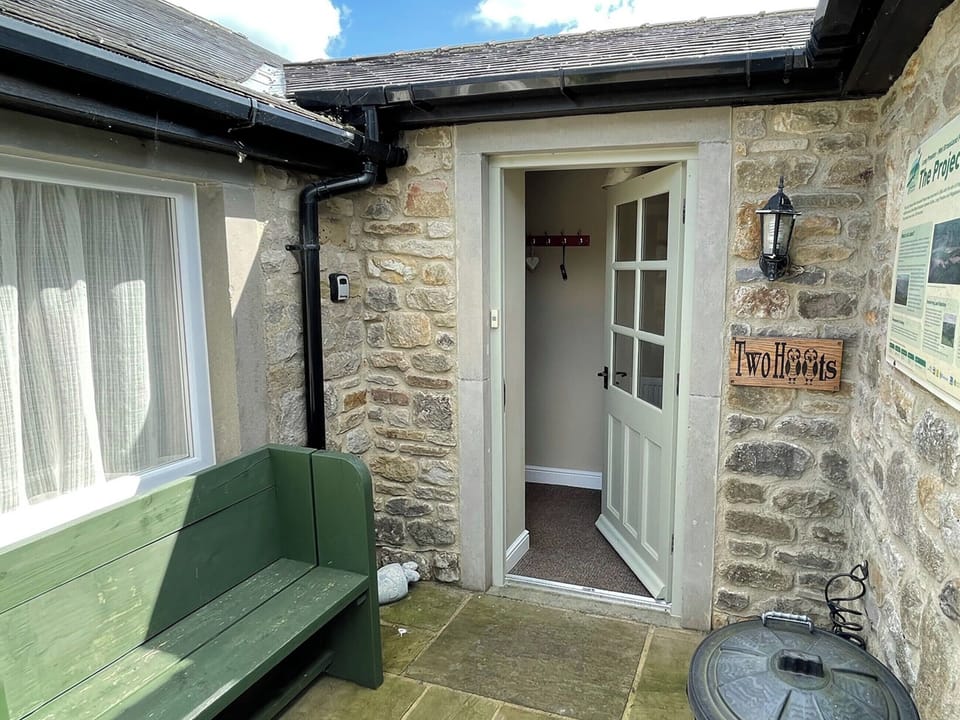 Front entrance with bike locking facility | Two Hoots, Wigglesworth