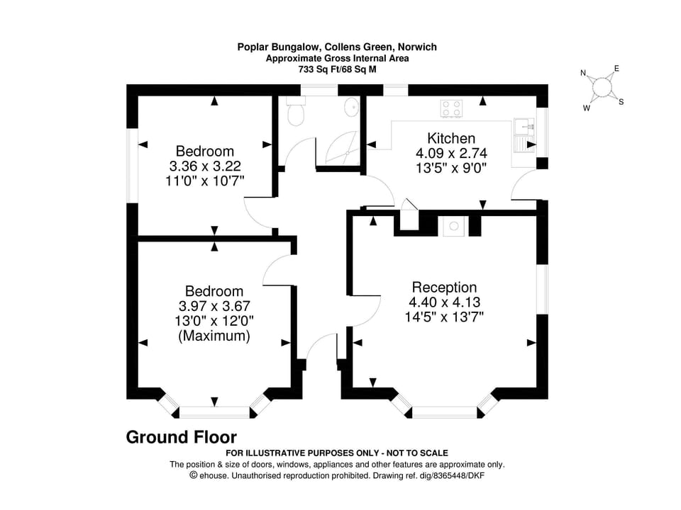 Floor plan | Poplar Bungalow, Lyng, near Norwich