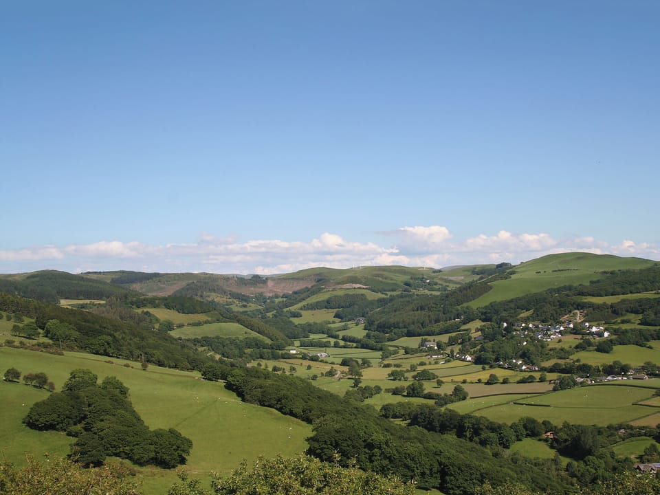 Breathtaking view up the Melindwr valley | Tŷ Melindwr, Hen Goginan, near Aberystwyth