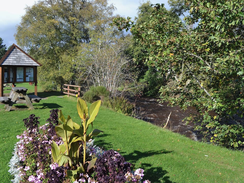 Nethy Bridge, village centre and River Spey | Highland, Scotland