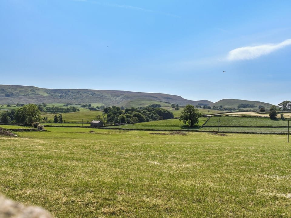 Family bathroom with shower over bath | Ladycroft Cottage, Hebden, near Skipton