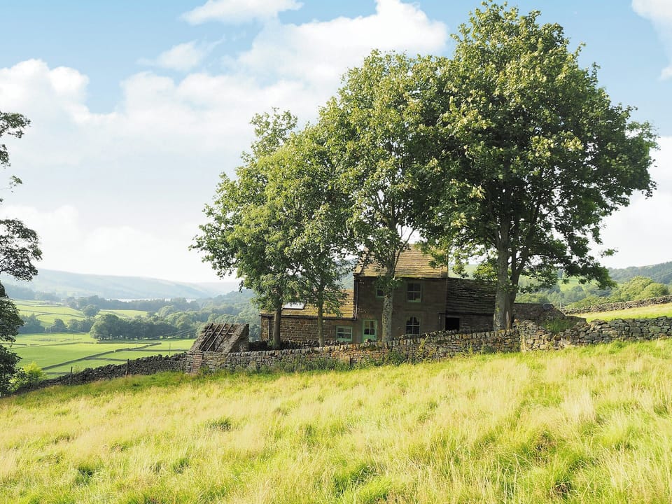 The cottage nestles in a small grove of trees | Wickwoods, Wath, near Pateley Bridge