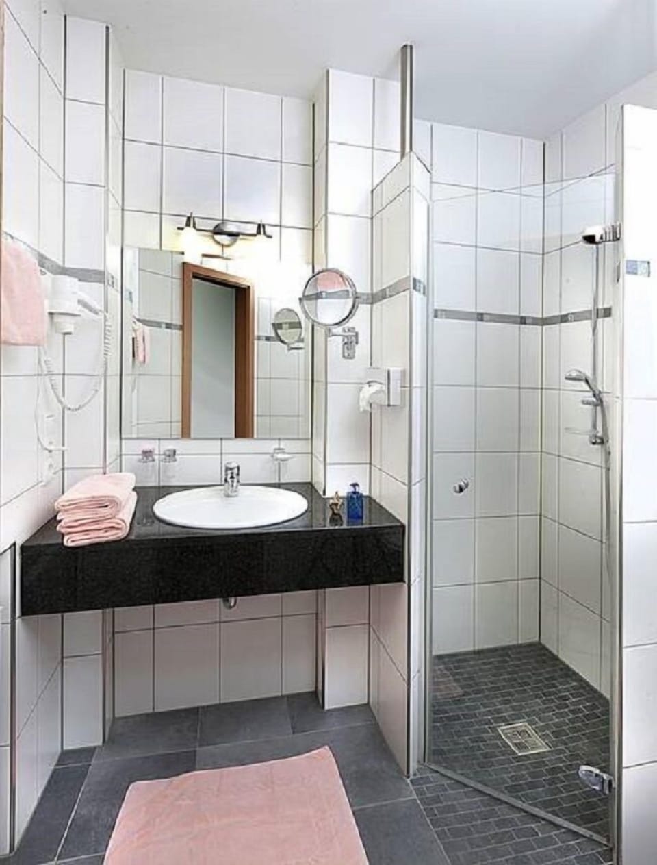 Shower, hair dryer
