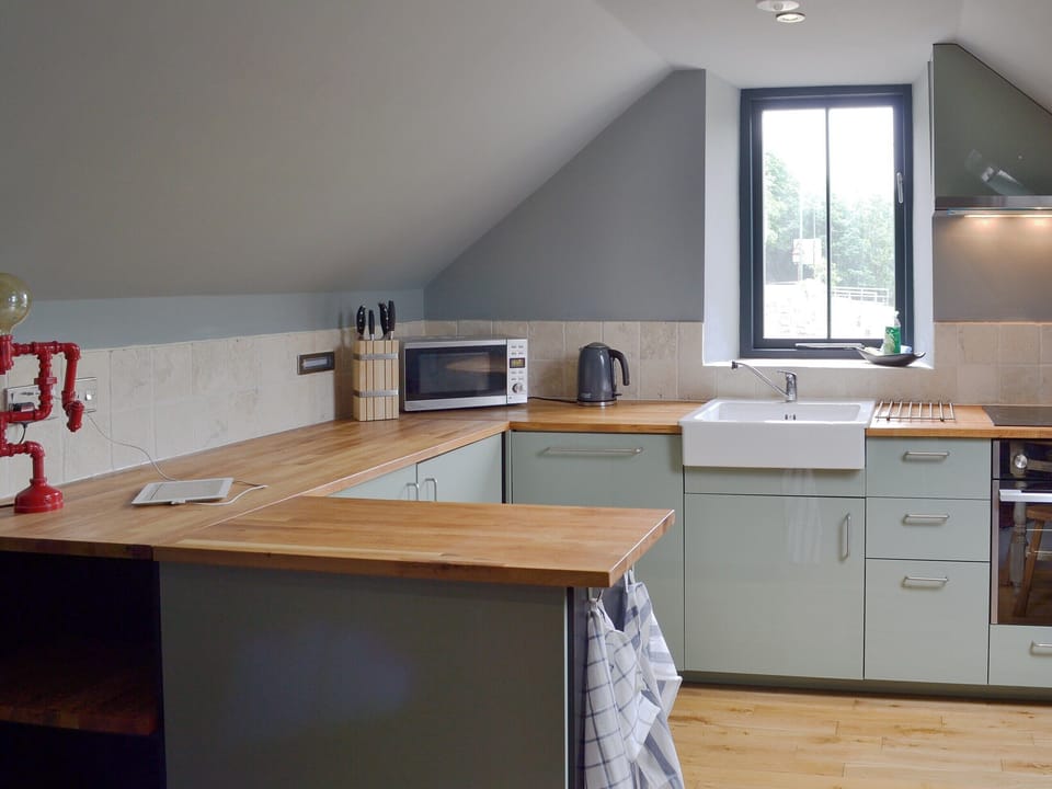 Well equipped kitchen area | Fishermans Lodge, Alderwasley, near Matlock