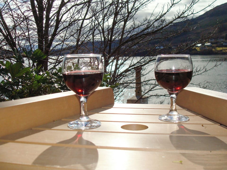 Lovely views from the sitting out area | Fleet Cottage, Portree, Isle of Skye