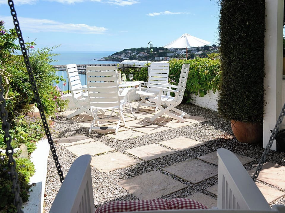 The terrace is a wonderful place to sit out and enjoy the sun | Seaside Stories, Brixham