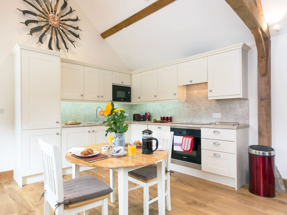 Well equipped kitchen/ dining area | The Old Dairy - Wood Street Farm, Royal Wootton Bassett