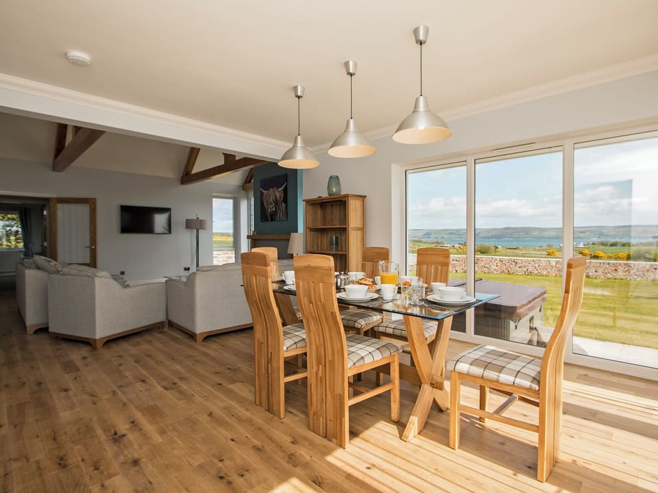 Appealing dining area with wonderful views | Quarter Acre House - Dinduff Lodge and Quarter Acre House, Low Dinduff, near Stranraer