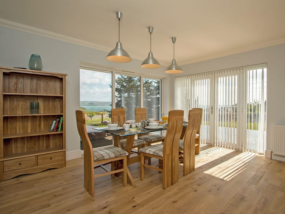 Appealing dining area with wonderful views | Quarter Acre House - Dinduff Lodge and Quarter Acre House, Low Dinduff, near Stranraer