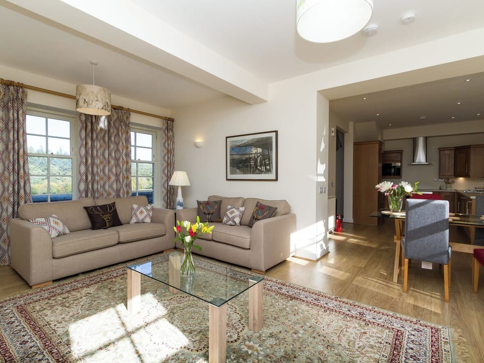 Open plan living/dining room/kitchen | No 2 The Stables - Auchendrane Stables, Alloway, near Ayr