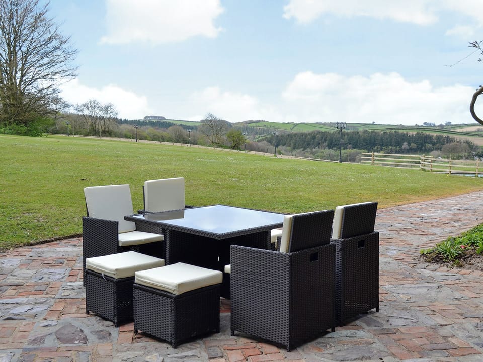 Sitting-out-area | The Farm House - Lower North Radworthy Cottages, Heasley Mill, near South Molton