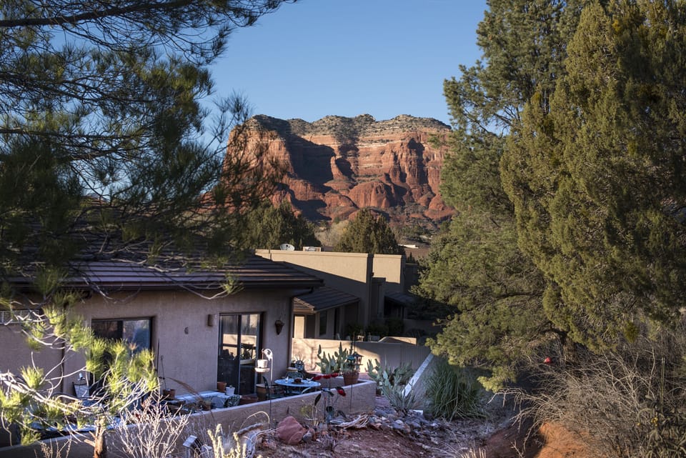 View from private back patio