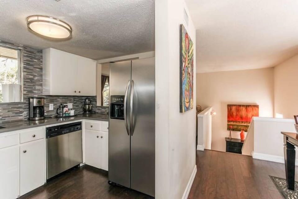 View of kitchen and dining