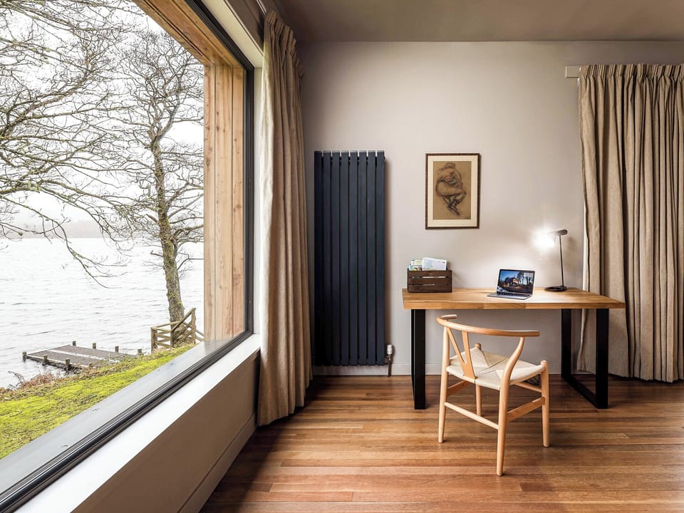 Relax in the large living room with open fire | Carsaig, Brig o&rsquo;Turk, near Callander