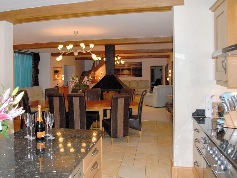 Large, stylish kitchen with double range and granite worktops | Orchard House - Chiddlecombe Holiday Cottages, Fairy Cross, Bideford