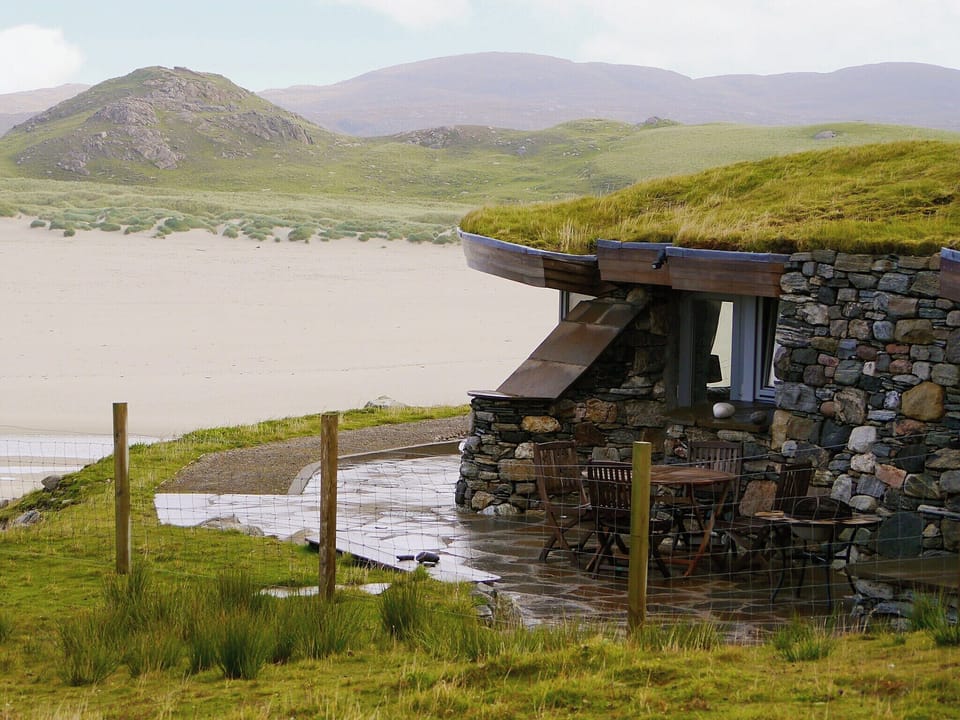 Superb natural stone cottage with turfed roof | Beach Bay Cottage, Carnish, Uig, Isle of Lewis