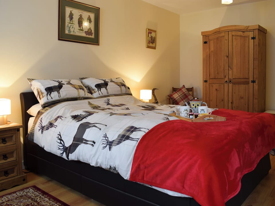 Tastefully furnished bedroom with double bed | Crossburn Hideaway, Arden, near Helensburgh