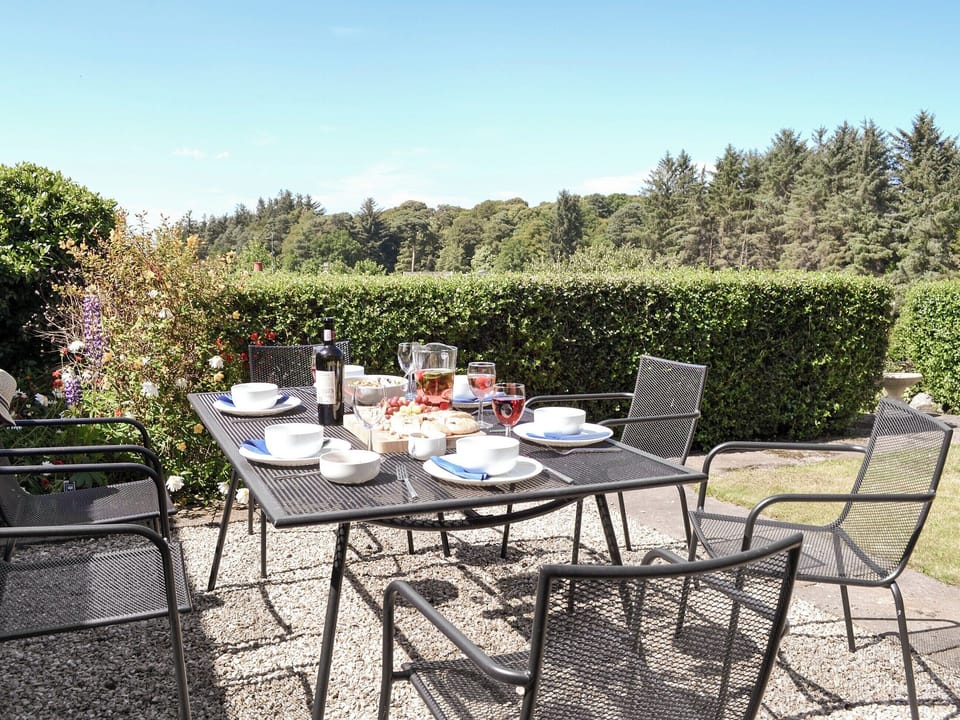 Peaceful patio area | Auldfield, Lhanbryde, near Elgin