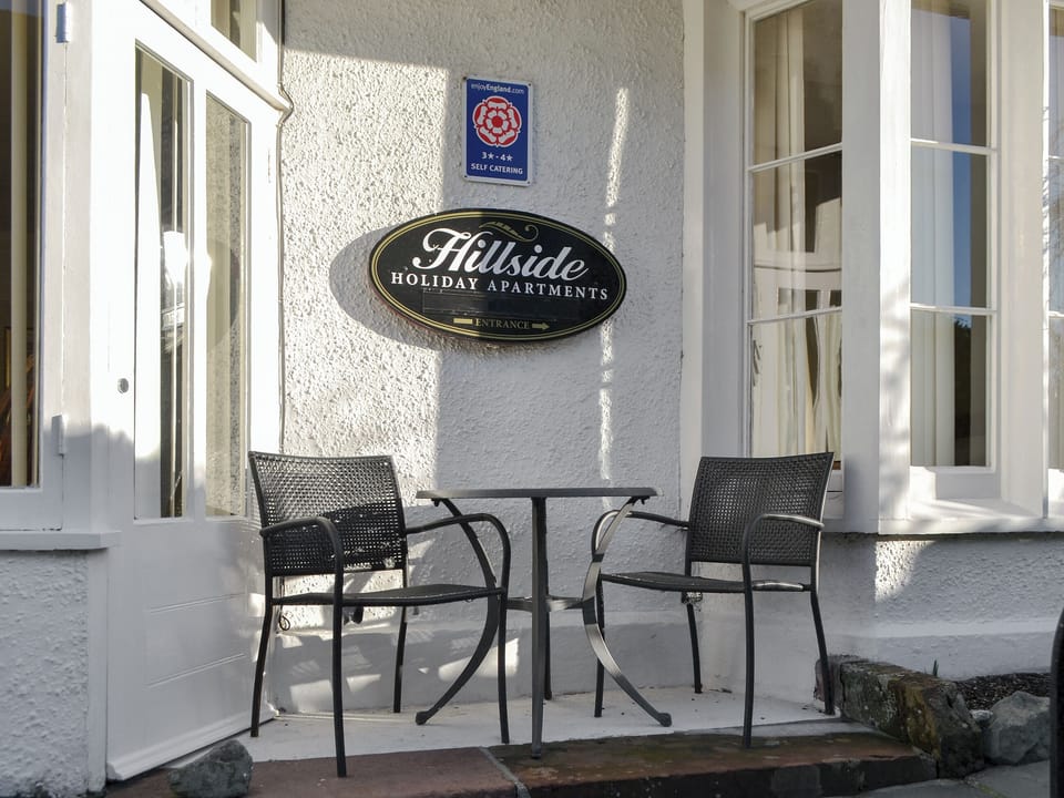 Quaint sitting out area | Catbells, Blencathra, Skiddaw - Hillside Apartments, Keswick