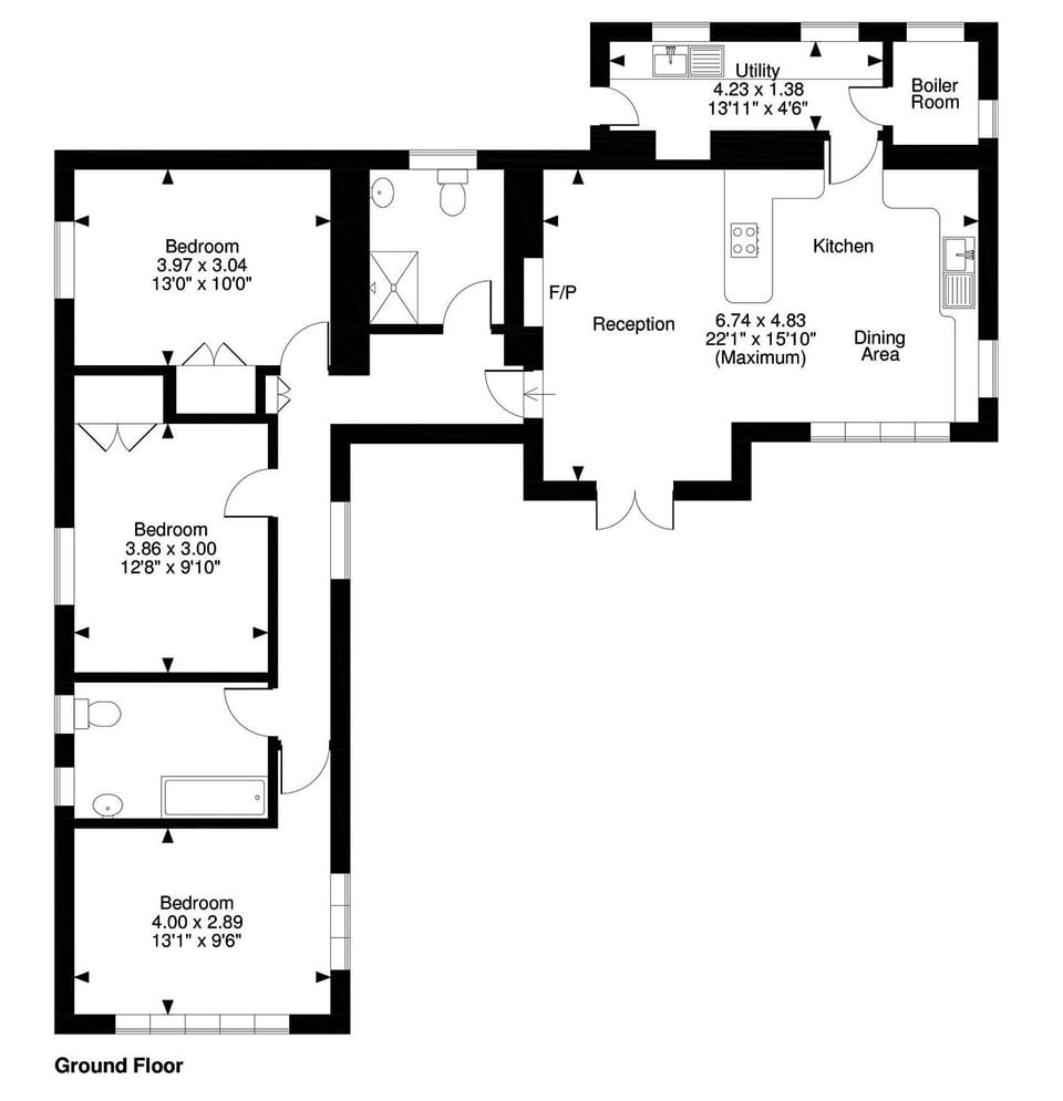 Floor plan of property | The Coach House, White Moss, near Grasmere