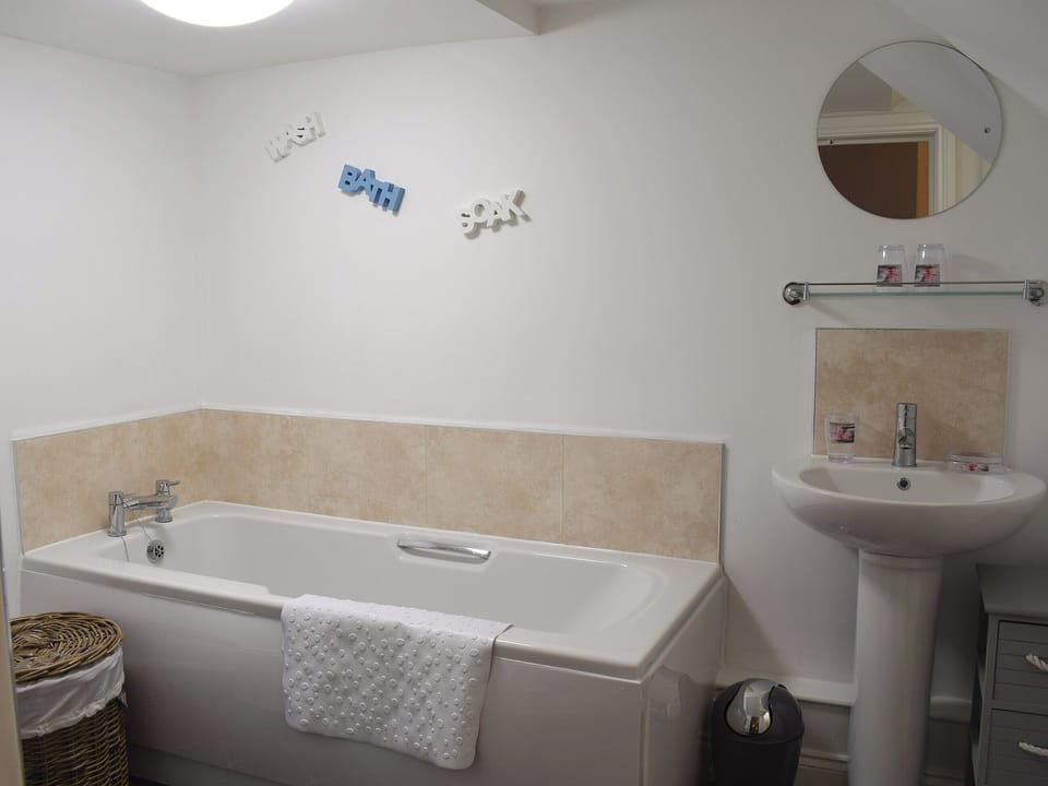 Bathroom with separate shower | White Whale, Whitby