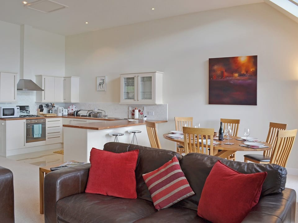 Looking through to the open plan kitchen and dining area | The Quaich, Fearnan, by Aberfeldy