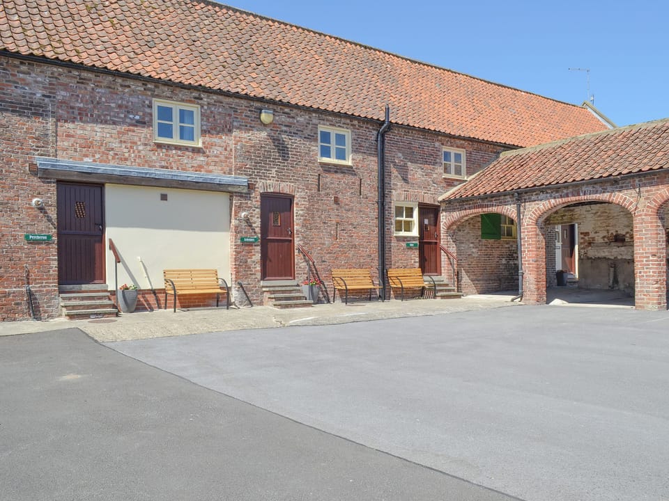 Large shared courtyard | Belgian Cottage - Marton Manor Cottages, Sewerby, near Bridlington