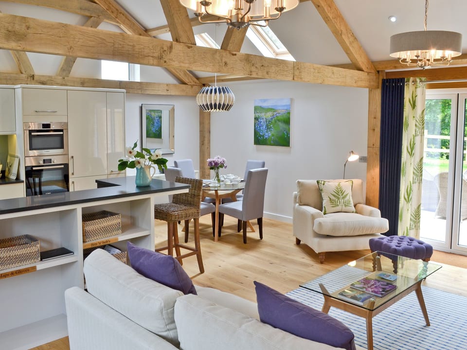Open plan living/dining room/kitchen | Prideaux Farm Cottages - The Wagon House, St Blazey, nr. Par