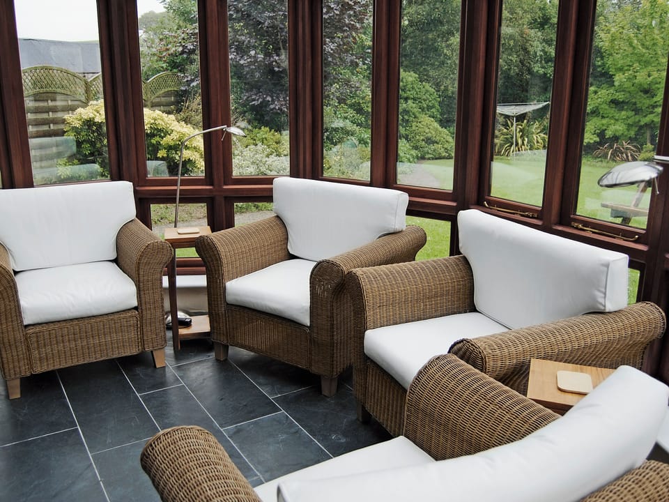 Conservatory | Prideaux Farm Cottages - Prideaux Farmhouse, St Blazey, nr. Par