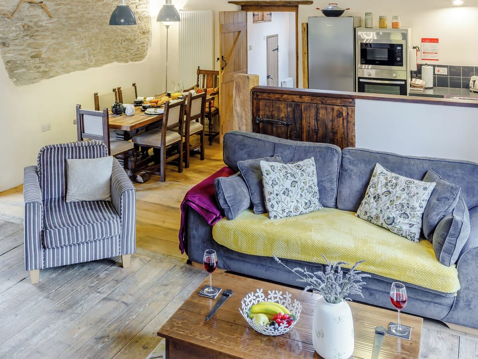 Open plan living space | The Threshing Barn - Higher Patchole Barns, Patchole, near Barnstaple