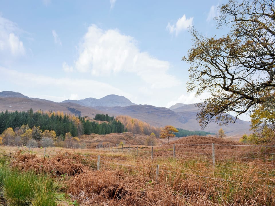 Set against dramatic mountainous scenery | Coulags Croft, Coulags, Strathcarron